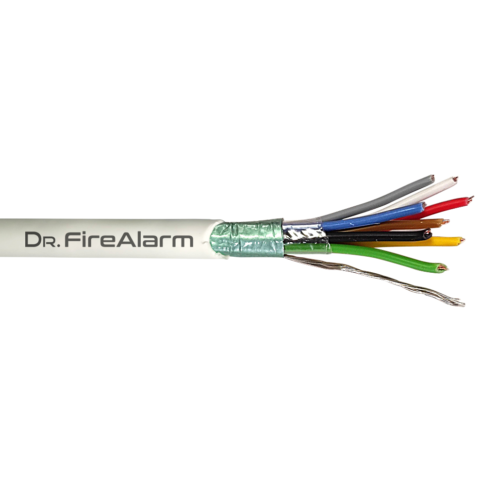 [ALARM08-LSZH] Rollo 100m de cable manguera blanco flexible 8 hilos apantallado LSZH (8x0,22) CPR