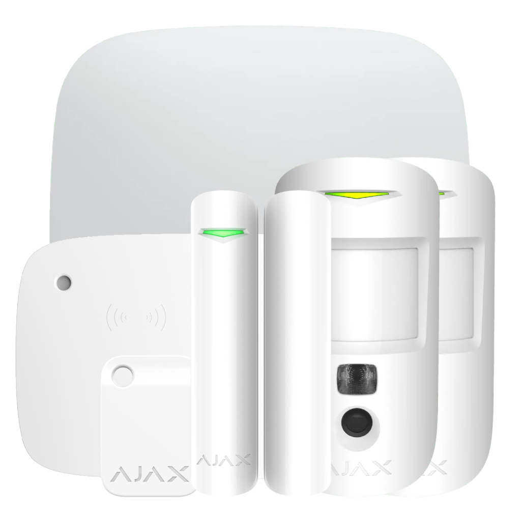 [HUB2KIT4G-DP-PRO-KPD-WH1] Kit Ajax blanco. Hub2 4G + 2MotionCam + DoorProtectPlus + KeyPadCombi + Tag