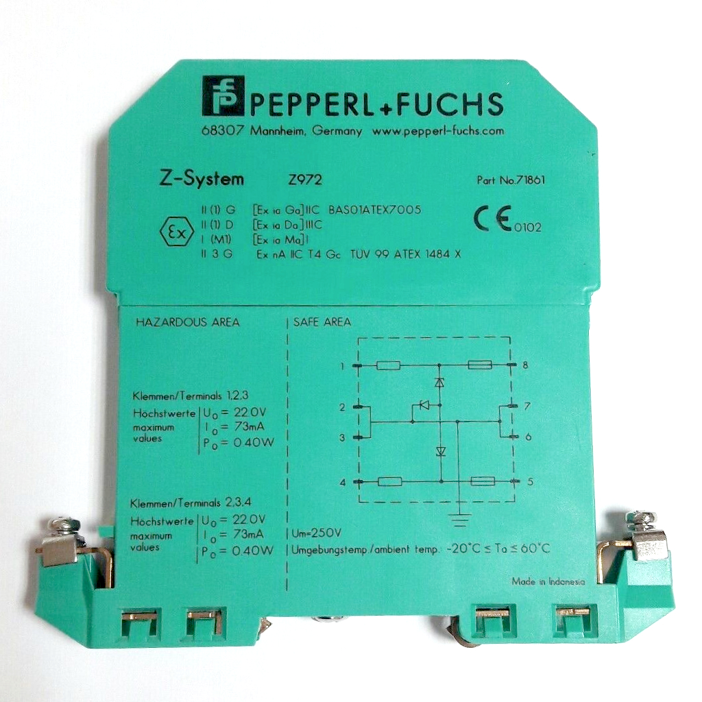 [Z972] Barrera Zener para conectar 1 sirena IS-MB1 o IS-MC1 "EEX ia"