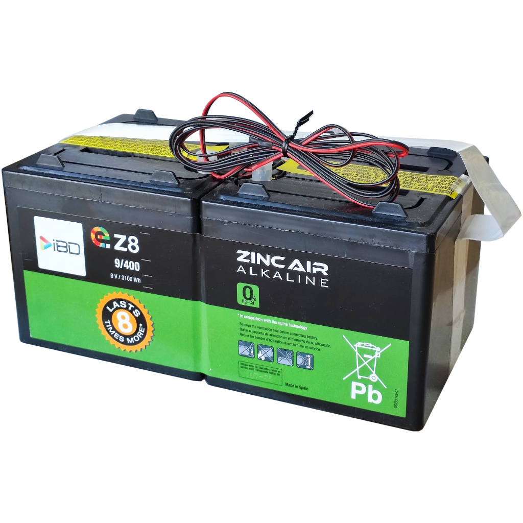 [BAT-9V344Ah-eZ8] Batería de Zinc-Aire 9V-344Ah-3100Wh