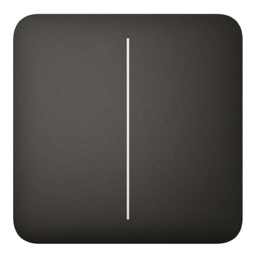 [LIGHTSWITCH-2G-BL] Ajax LightSwitch SoloButton 2-gang. Pulsador Doble. Color Negro