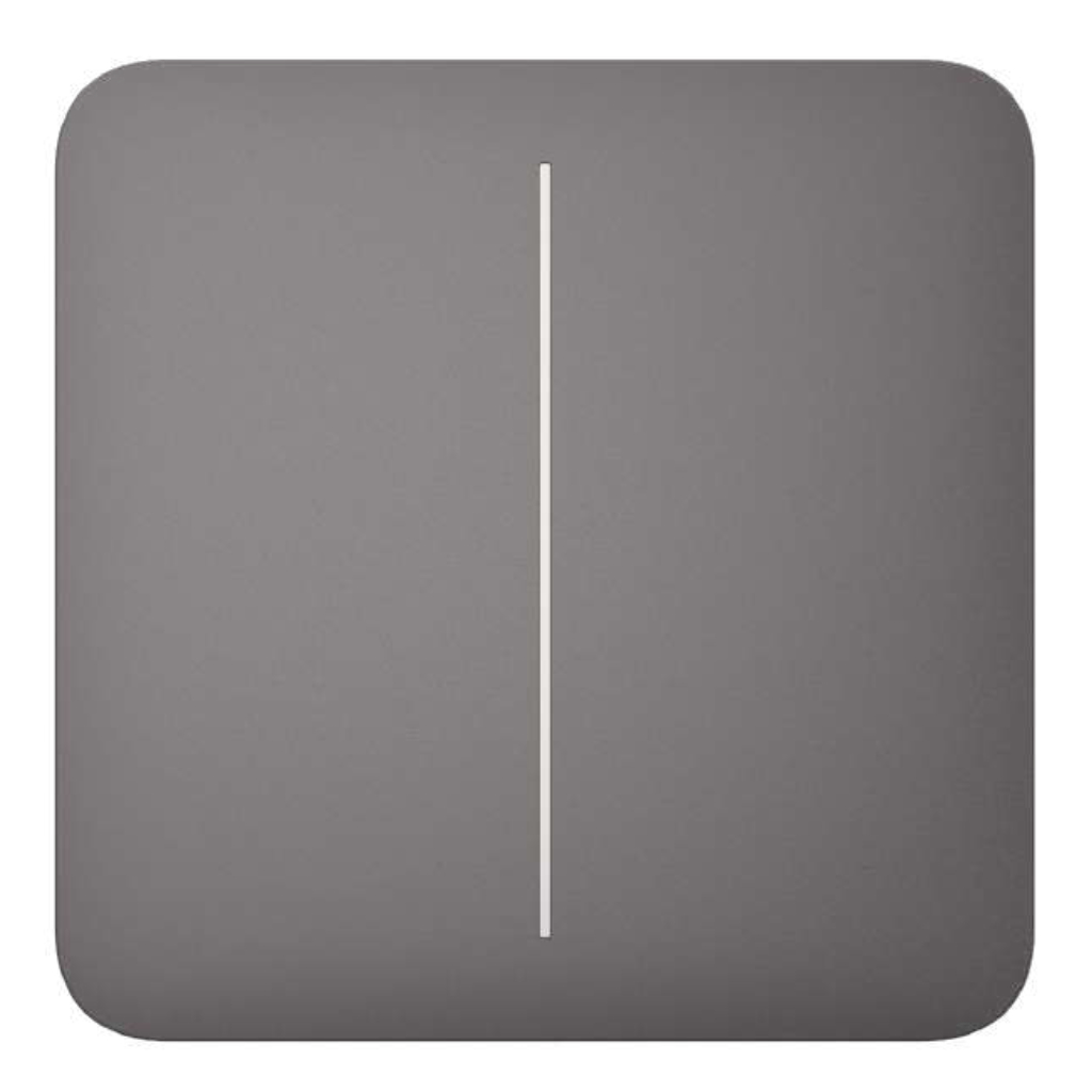 [LIGHTSWITCH-2G-GR] Ajax LightSwitch SoloButton 2-gang. Pulsador Doble. Color Gris