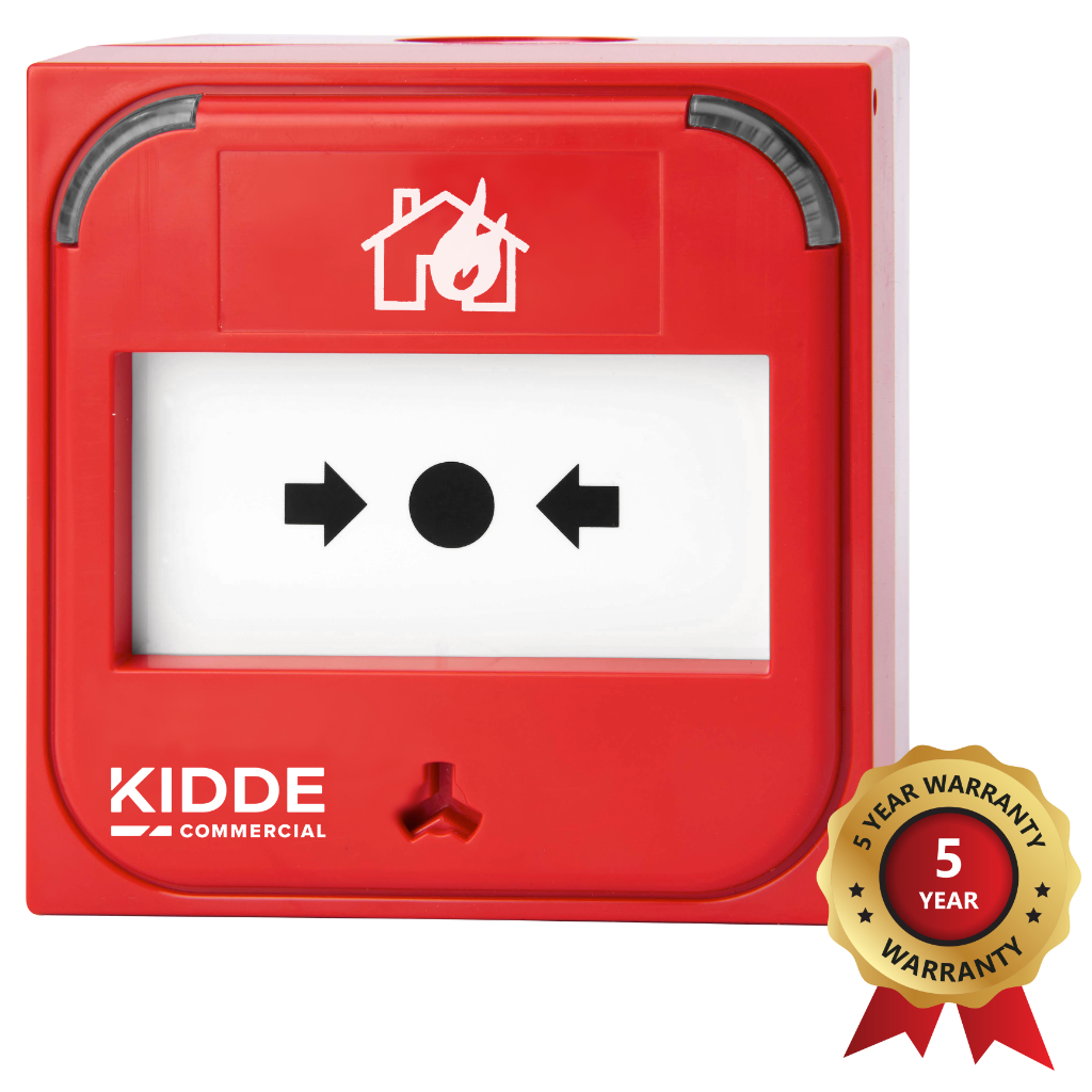 [KE-DM3110R-KIT] Pulsador analogico inteligente de la Serie Excellence con aislador. Incluye caja superficie. Color rojo