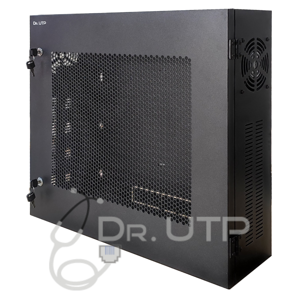 [LUXURYDVRBOX] Arcón Vertical para equipos estándar rack de 19" 4U con 2 llaves, ventilador, pasacables y puerta con rejilla