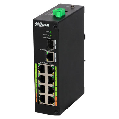 [LR2110-8ET-120] Switch Rango Temp Extendida ePoE 8 puertos 10/100 +  1 Uplink Gigabit + 1 SFP 802.3at 120W Layer 2 - Modo ePoE 800m