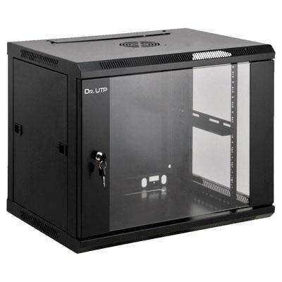 [RACK6U600450] Armario Rack Mural 19" 6U 600x450 + Bandeja + Regleta Aluminio 6 Tomas + Ventilador