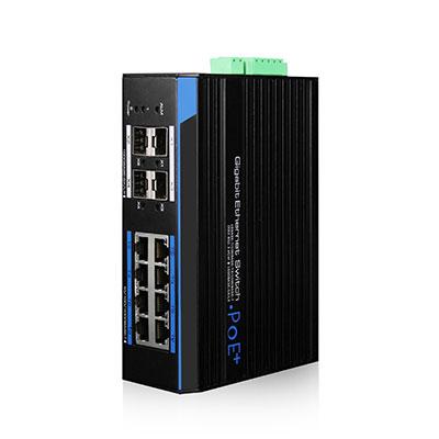 [UTP7308GE-POE] Switch Industrial Fast-Ring Hi-PoE 8 puertos Gigabit + 4 Uplink Gigabit SFP 270W 802.3af/at 6KV - Layer 2