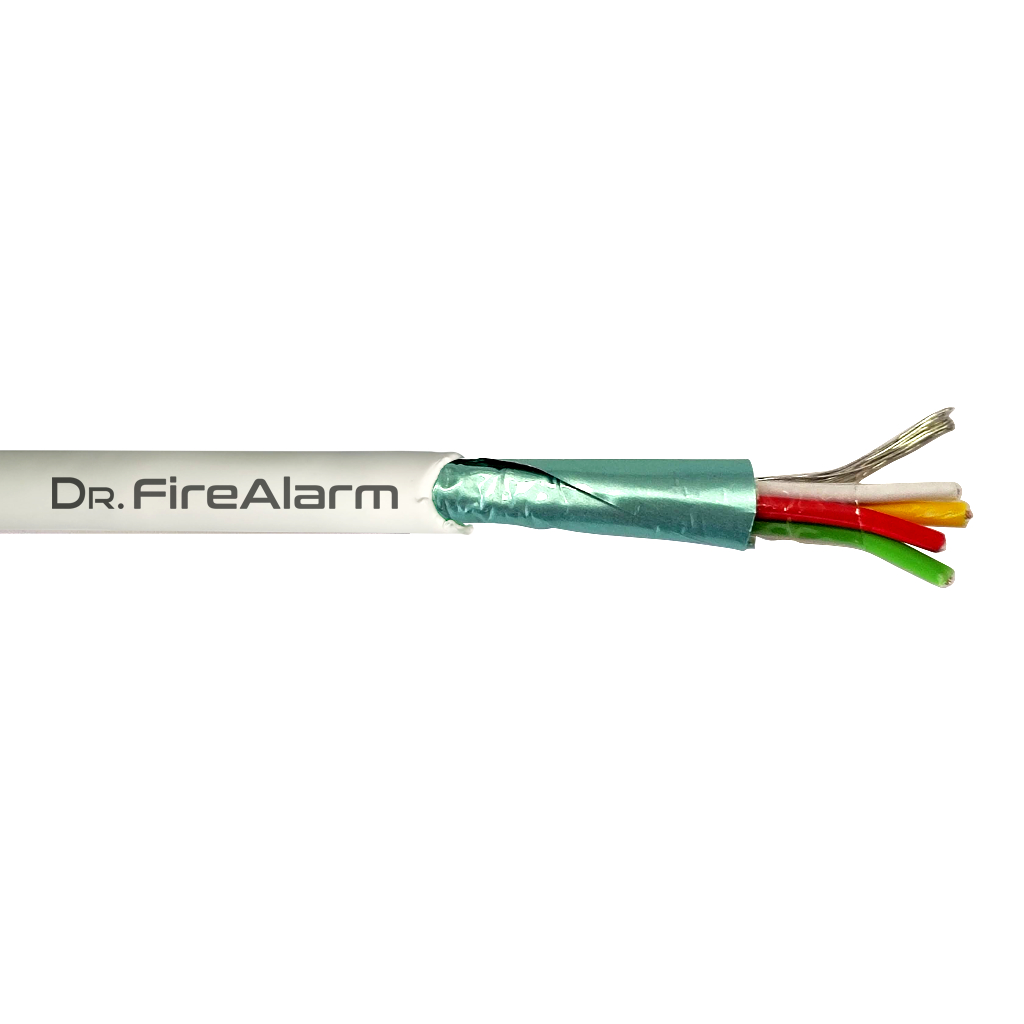 [ALARM04-LSZH] Rollo 100m de cable manguera blanco flexible 4 hilos apantallado LSZH (4x0,22) CPR