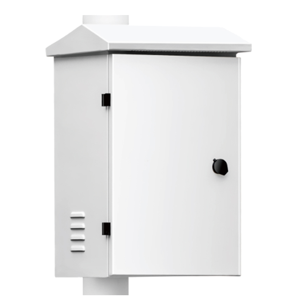 [BACULO-CAJA-SH-22-BLANCO] INTEGRATION CABINET. Caja de acero 350x450x250 para báculo de 6m. Color blanco