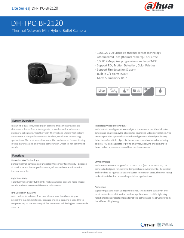 TPC-BF2120-1F4 - Ficha Técnica Dahua