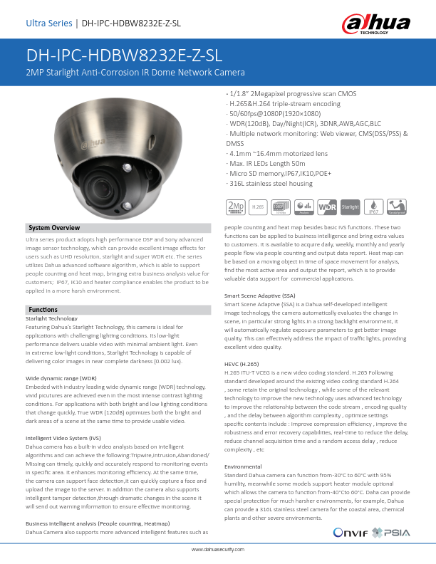 IPC-HDBW8232E-Z-SL - Ficha Técnica Dahua