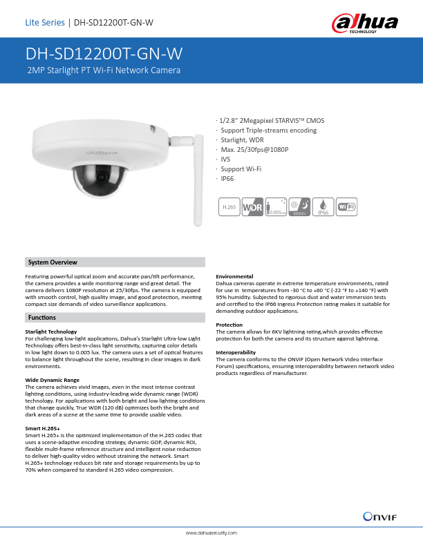 SD12200T-GN-W - Ficha Técnica Dahua