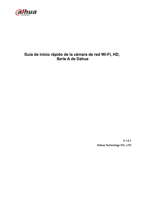 Guía rápida cámaras Cube IP serie A Versión: 1.0.1