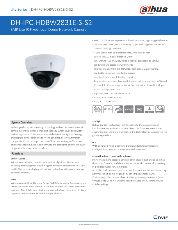 IPC-HDBW2831E-S-S2 - Ficha Técnica Dahua