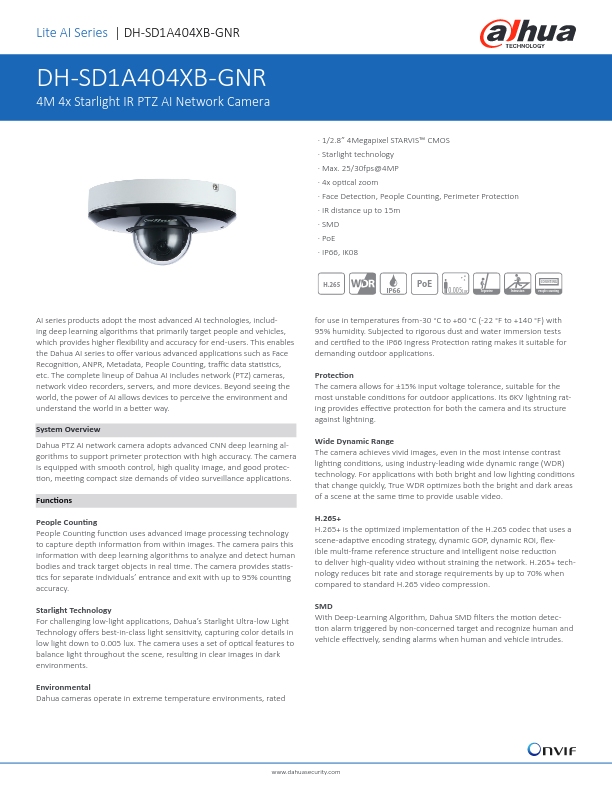 SD1A404XB-GNR - Ficha Técnica Dahua