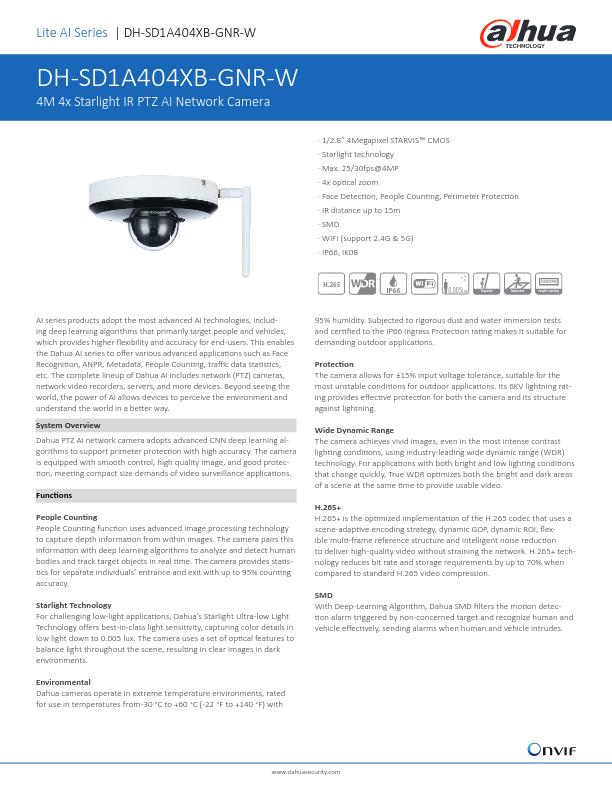 SD1A404XB-GNR-W - Ficha Técnica Dahua