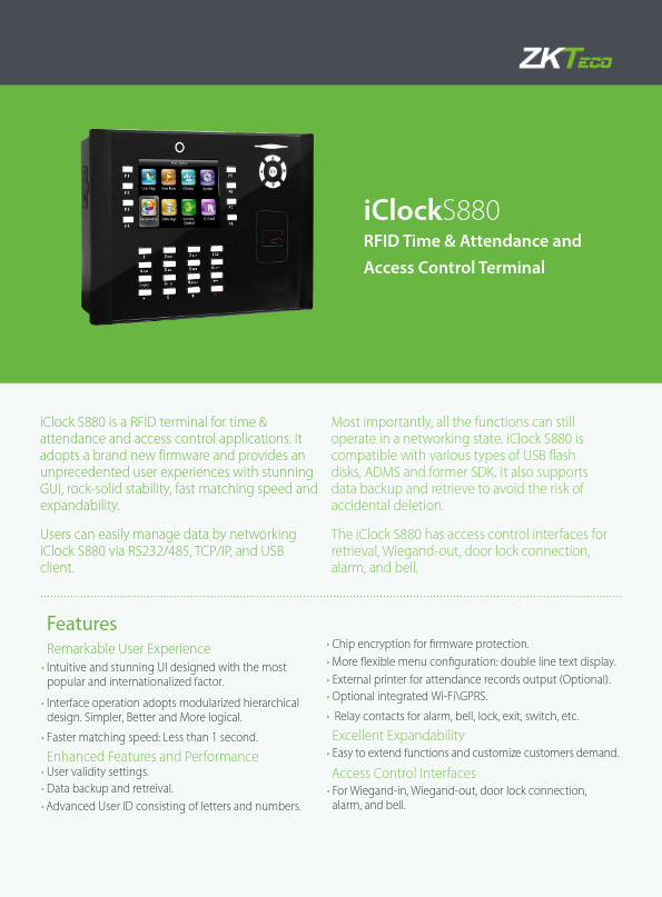 TA-ICLOCK-S880ZMM-1 - Ficha Técnica ZKTeco