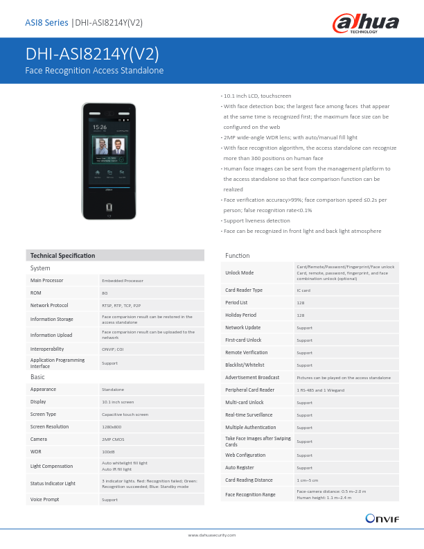 ASI8214Y(V2) - Ficha Técnica Dahua