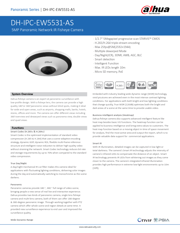 IPC-EW5531-AS - Ficha Técnica Dahua