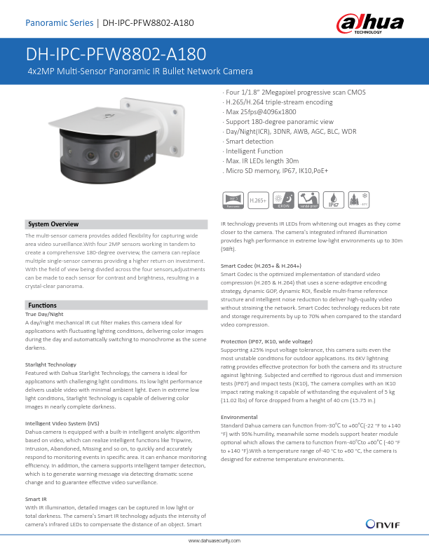 IPC-PFW8802-A180 - Ficha Técnica Dahua