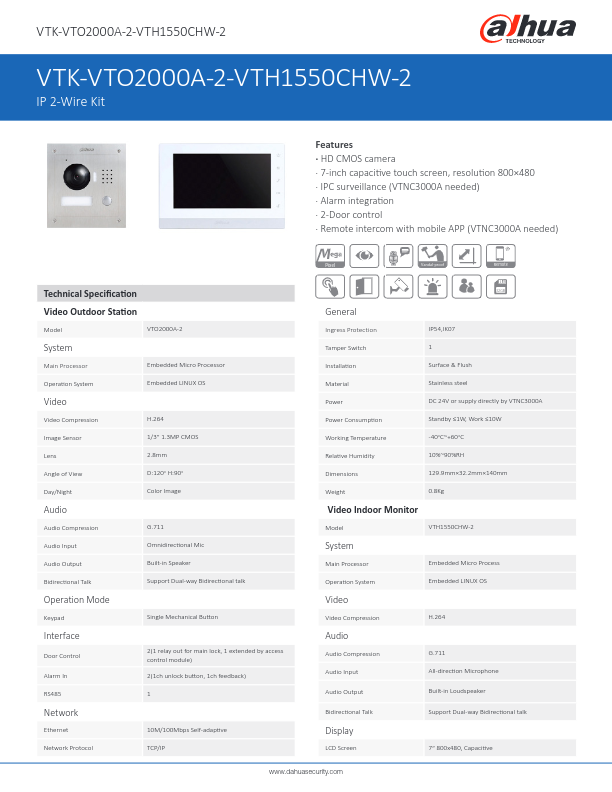 KITVP-2H-(INS)-(SUP) - Ficha Técnica Dahua