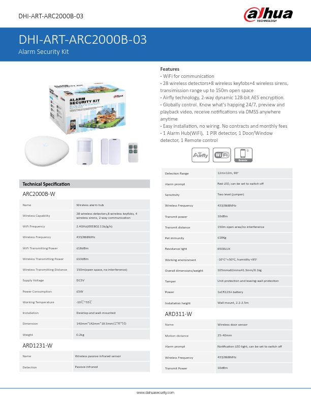 ART-ARC2000B-03 - Ficha Técnica Dahua