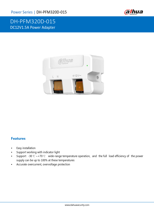 PFM320D-015 - Ficha Técnica Dahua