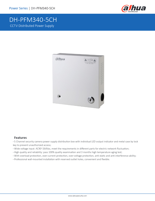 PFM340-5CH - Ficha Técnica Dahua