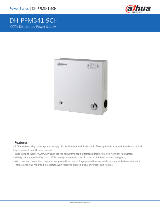 PFM341-9CH - Ficha Técnica Dahua