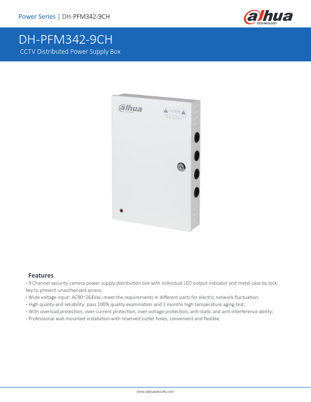 PFM342-9CH - Ficha Técnica Dahua