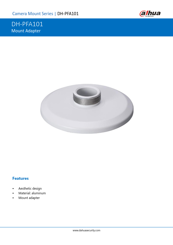 PFA101 - Ficha Técnica Dahua