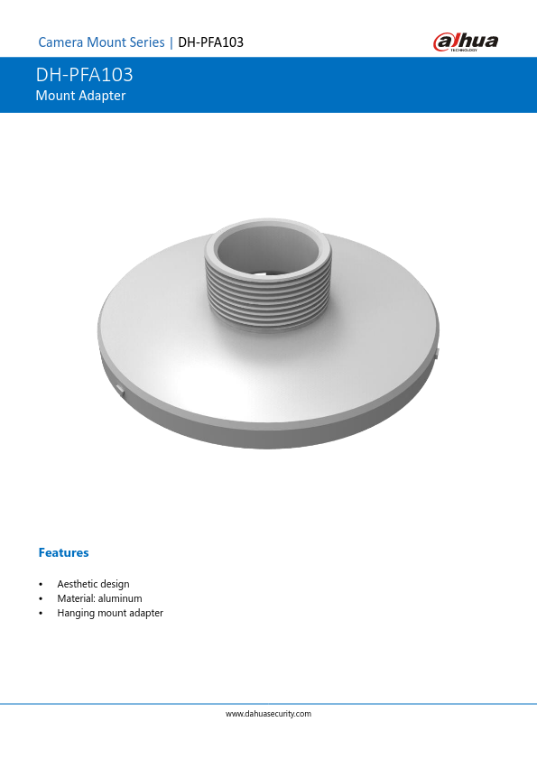 PFA103 - Ficha Técnica Dahua