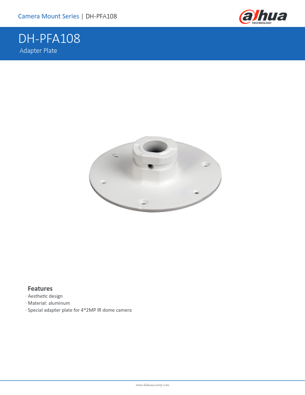 PFA108 - Ficha Técnica Dahua