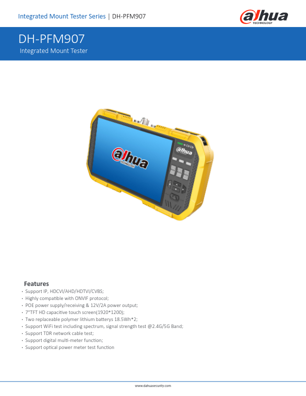 PFM907 - Ficha Técnica Dahua