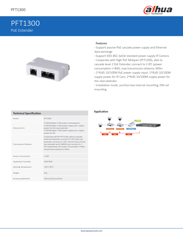 PFT1300 - Ficha Técnica Dahua