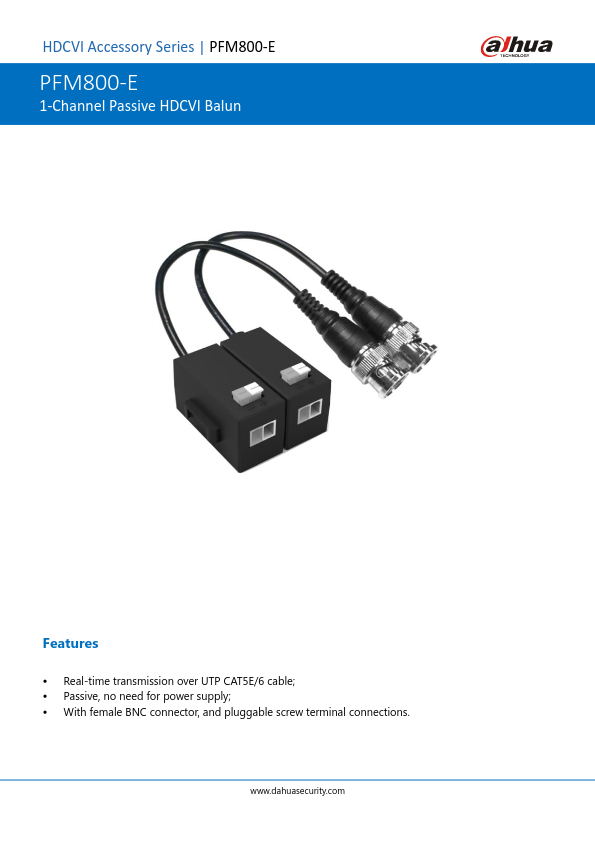 PFM800-E - Ficha Técnica Dahua