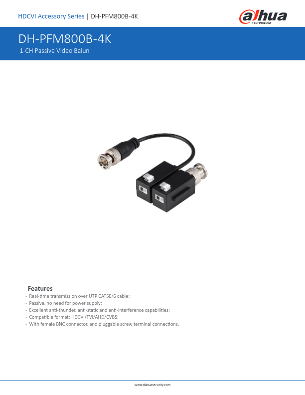 PFM800B-4K - Ficha Técnica Dahua