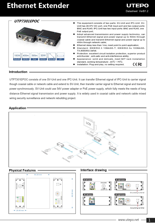 UTP7301EPOC - Ficha Técnica UTEPO