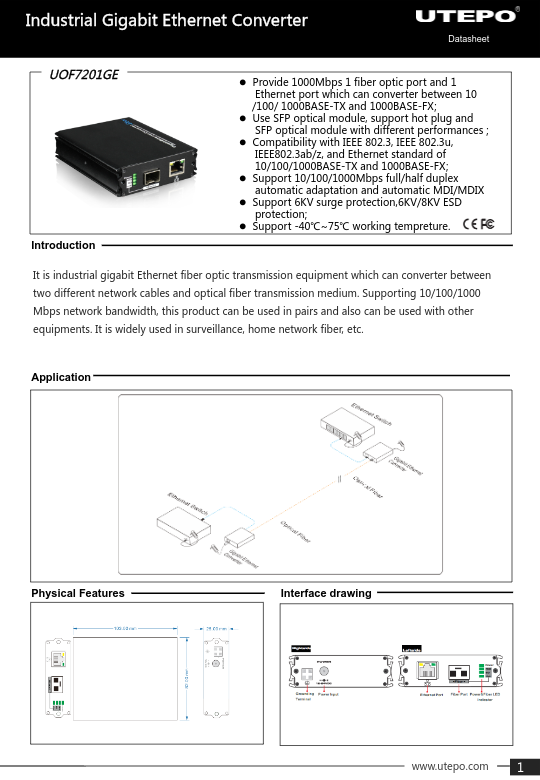 UOF7201GE - Ficha Técnica UTEPO