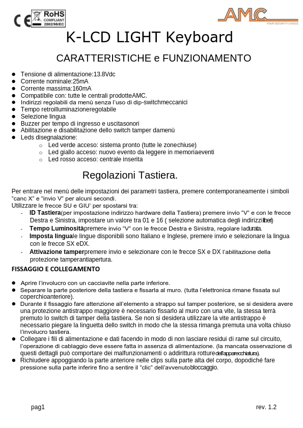 K-LCD-LIGHT - Ficha Técnica AMC