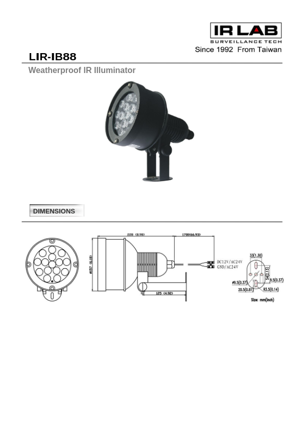 LIR-IB88 - Ficha Técnica IRLAB