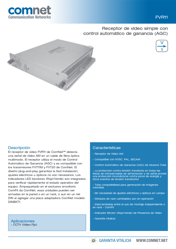 FVR11 - Ficha Técnica Comnet