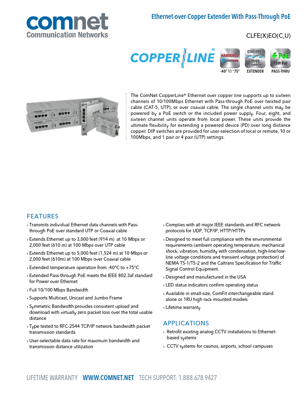 CLFExEOU/C - Ficha Técnica Comnet