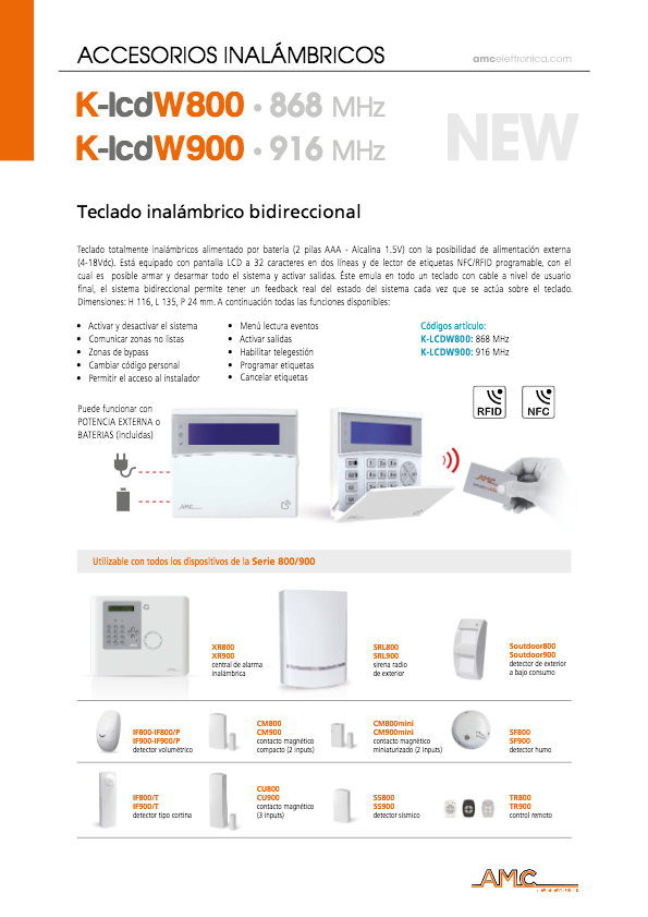 Fiche technique K-LCD-W-800