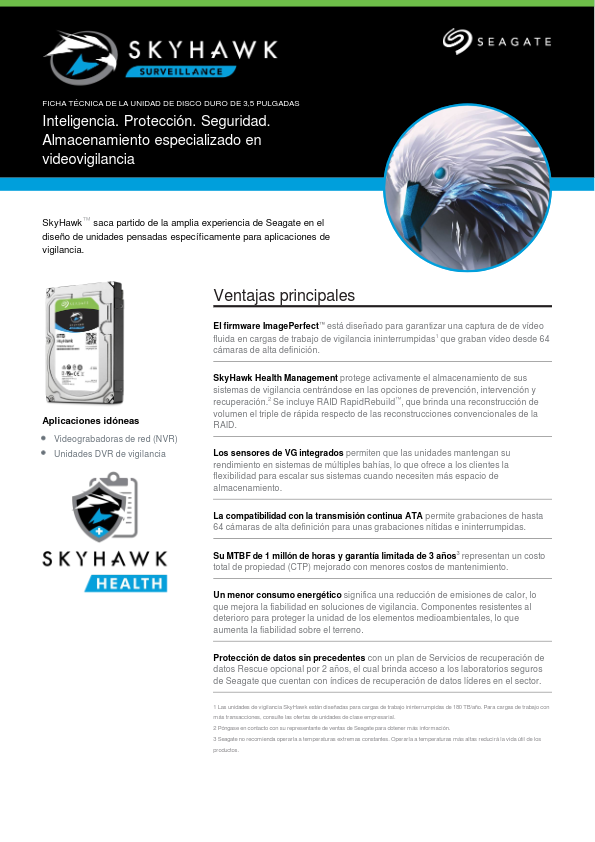 SATA1000SV35 - Ficha Técnica Seagate