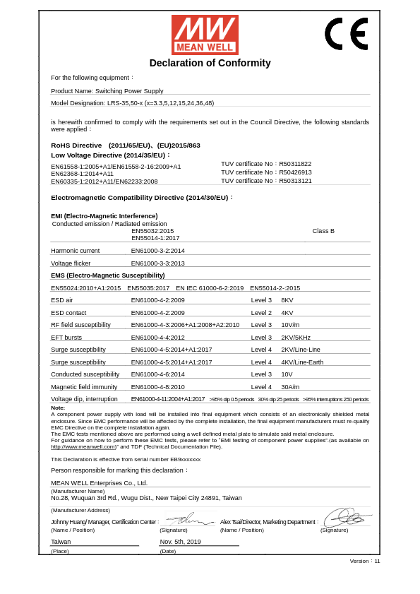 LRS-35-12 - Certificado CE