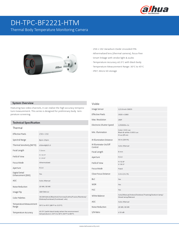 TPC-BF2221-HTM - Ficha Técnica Dahua