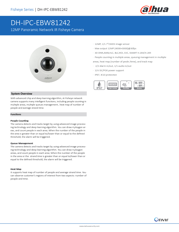 IPC-EBW81242 - Ficha Técnica Dahua