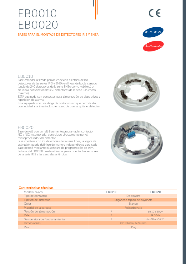 EB0010(x) - Ficha Técnica Inim