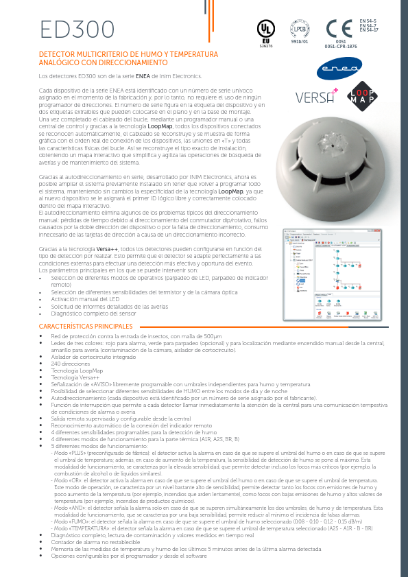 ED300 - Ficha Técnica Inim